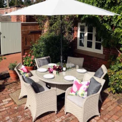 Supremo - Turin 6 Seat Round Dining Set - Alton Garden Centre
