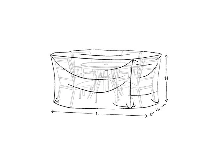 Bramblecrest - 100 & 120cm Round Dining Table Set Cover - Khaki - Alton Garden Centre 2 Bramblecrest - 100 & 120cm Round Dining Table Set Cover - Khaki - Alton Garden Centre - Image 2