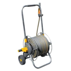 Hozelock Assembled Metal Cart (60m) With Hose - Alton Garden Centre
