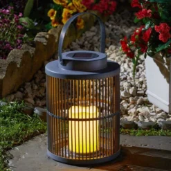 Smart Solar Urbane Lantern - Slate - Alton Garden Centre
