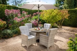 Hartman - Henley 4 Seat Round Dining Set - Alton Garden Centre