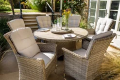 Hartman - Henley 6 Seat Round Dining Set With Lazy Susan - Alton Garden Centre -Garden Strimmers Shop 4500205031.L03