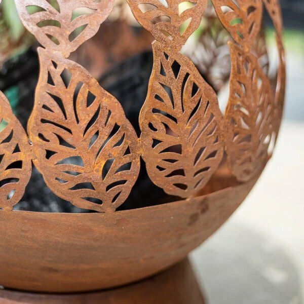 Leaves Globe Firepit - Alton Garden Centre 2 Leaves Globe Firepit - Alton Garden Centre - Image 2