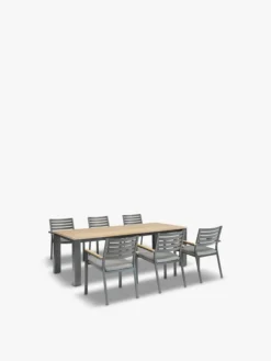 Kettler - Elba 6 Seat Dining Set Grey - Alton Garden Centre -Garden Strimmers Shop 60 3 8