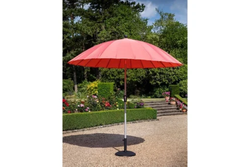 Hartman - Shanghai 2.7m Parasol - Red Coral - Alton Garden Centre -Garden Strimmers Shop 6740835850.L01