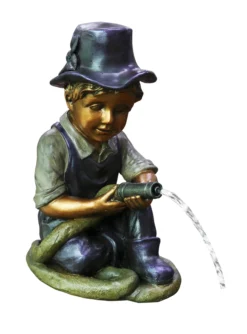 Bermuda: 'Boy With Hose' Ornamental Pond Spitter - Alton Garden Centre