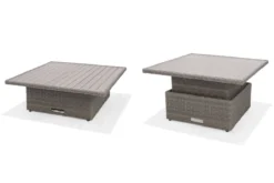 Lifestyle Garden - Bermuda Casual Corner Dining Set With Armchairs & Height Adjustable Table - Alton Garden Centre -Garden Strimmers Shop Bermuda Lift square table 116x116cm open closed 2