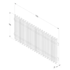 Forest - Contemporary Picket Fencing 3ft (h) X 6ft (w) - Alton Garden Centre -Garden Strimmers Shop CONTPF 4 1024x1024 1