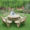 Forest - Circular Picnic Table With Seat Backs - Alton Garden Centre
