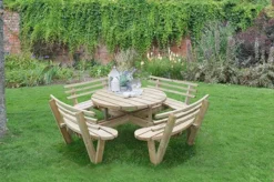 Forest - Circular Picnic Table With Seat Backs - Alton Garden Centre