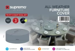 Supremo - 8 Seat Oval Set Cover - Alton Garden Centre