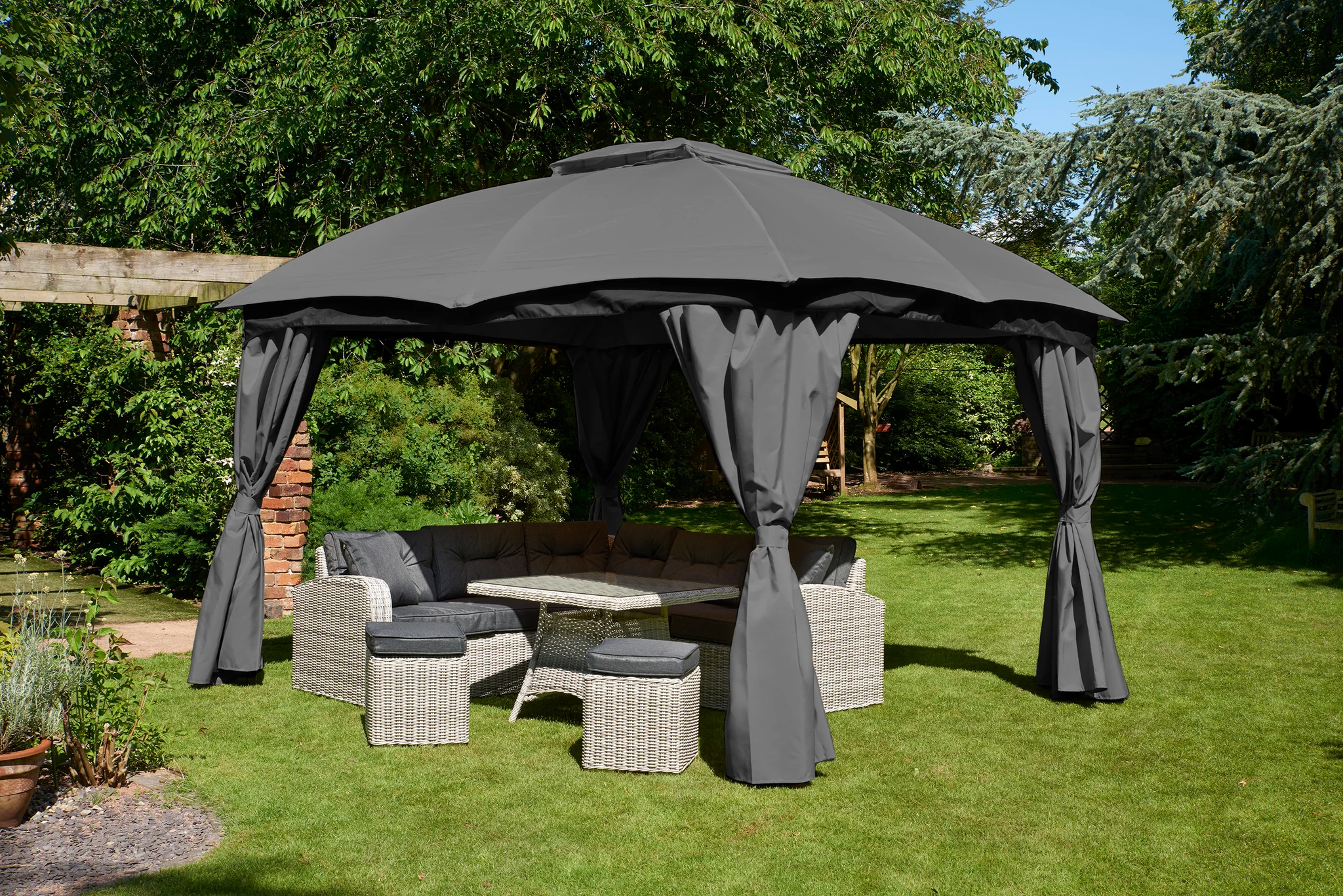 Glendale - Deluxe 3 X 3.65m Gazebo - Alton Garden Centre 2 Glendale - Deluxe 3 X 3.65m Gazebo - Alton Garden Centre - Image 2