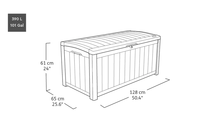 Keter - Glenwood 390L - Expresso - Alton Garden Centre 2 Keter - Glenwood 390L - Expresso - Alton Garden Centre - Image 2
