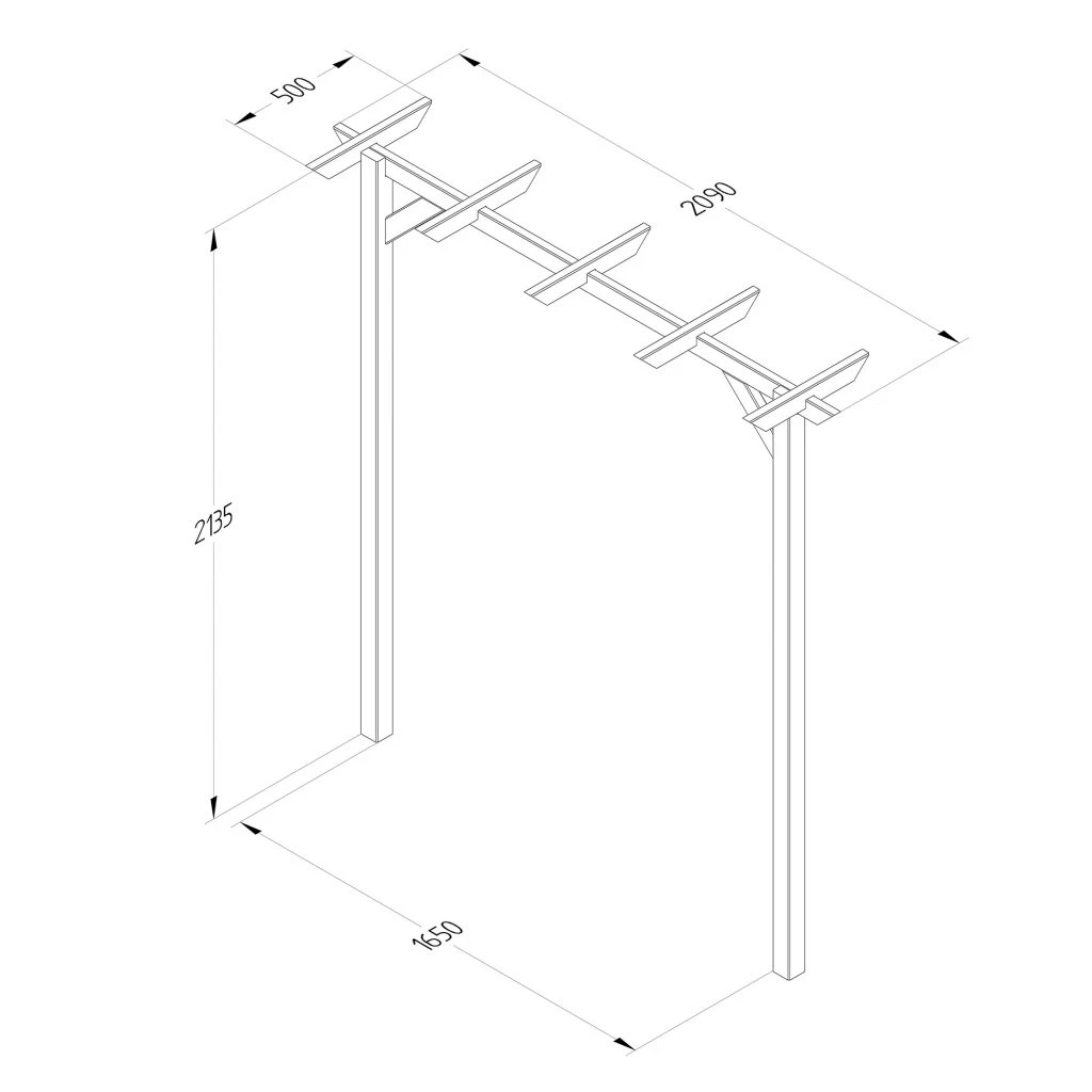 Forest - Hanbury Single Flat Top Arch - Alton Garden Centre 5 Forest - Hanbury Single Flat Top Arch - Alton Garden Centre - Image 5