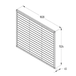 Forest - Pressure Treated Horizontal Tongue And Groove Fence Panel 5ft (1.83m X 1.52m) - Alton Garden Centre -Garden Strimmers Shop HTGP5 5 1 1
