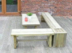 Forest - Low Level Sleeper Table 1.2m - Alton Garden Centre -Garden Strimmers Shop LSTAB12 Set 3 1