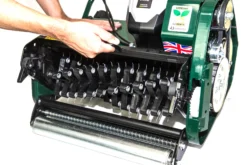 Allett Liberty 43 17" Battery Cylinder Lawnmower - Alton Garden Centre -Garden Strimmers Shop Liberty 43 scarifier 1024x1024@2x