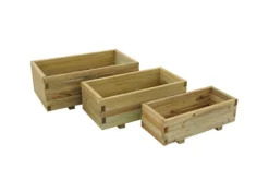 Forest - Durham Rectangular Planter Set Of 3 - Alton Garden Centre -Garden Strimmers Shop MFD83 2 1 1
