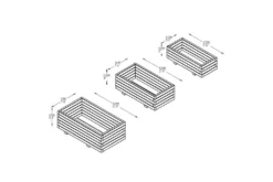 Forest - Durham Rectangular Planter Set Of 3 - Alton Garden Centre -Garden Strimmers Shop MFD83 3 1 1