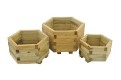Forest - York Hexagonal Planter Set Of 3 Small - Alton Garden Centre -Garden Strimmers Shop MFD84 2 1