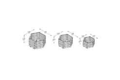 Forest - York Hexagonal Planter Set Of 3 Small - Alton Garden Centre -Garden Strimmers Shop MFD84 3 1