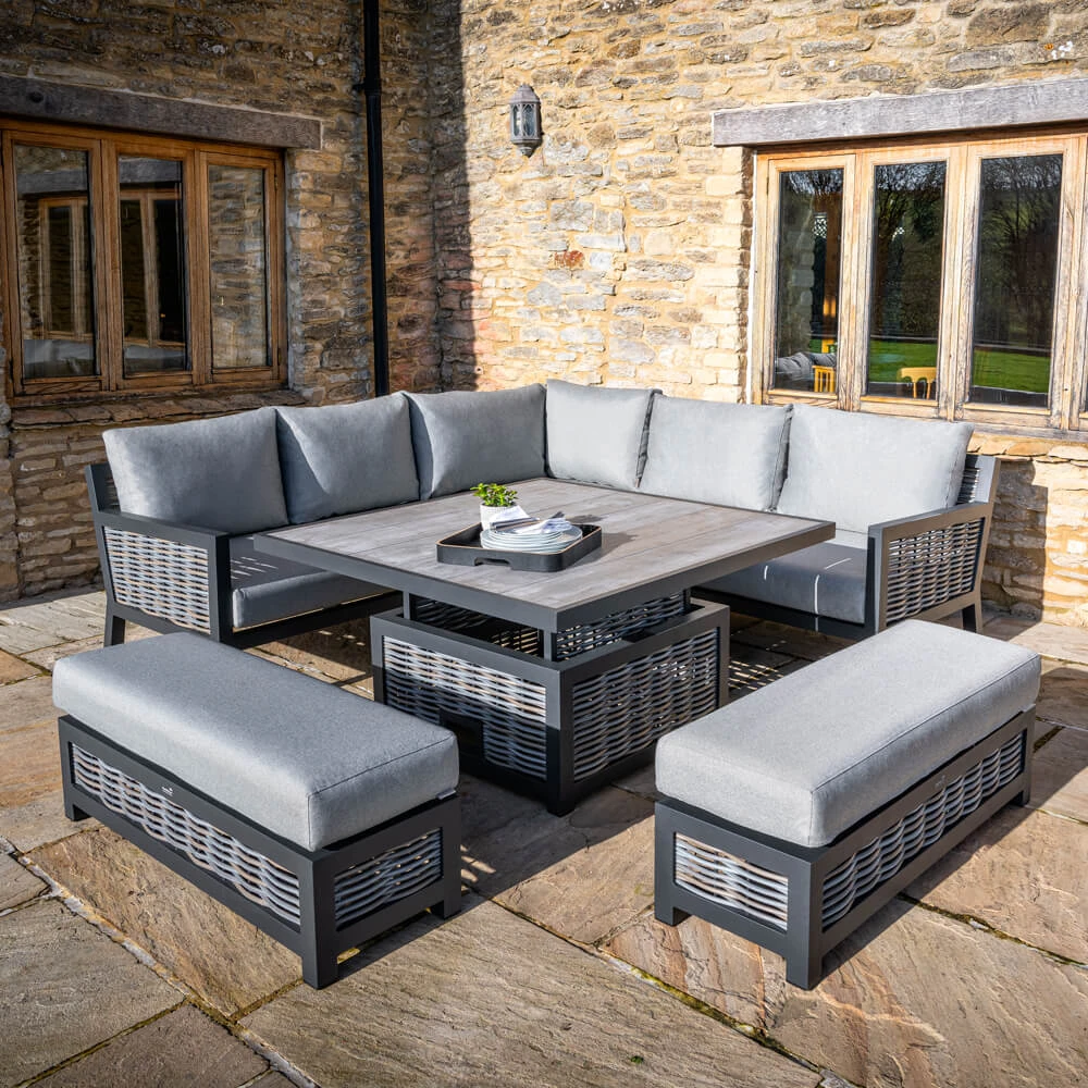 Bramblecrest - Portofino Square Modular Sofa Set With Adjustable Table - Alton Garden Centre 1 Bramblecrest - Portofino Square Modular Sofa Set With Adjustable Table - Alton Garden Centre