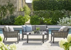 Bramblecrest - Portofino 2 Seat Sofa Set With Ceramic Top Coffee Table - Alton Garden Centre