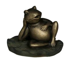 Bermuda: Relaxed Frog Ornamental Pond Spitter - Alton Garden Centre