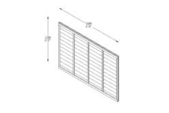 Forest - Pressure Treated Superlap Fence Panel Brown 6ft X 5'5ft (1.83m X 1.68m) - Alton Garden Centre -Garden Strimmers Shop TPSUPER64PTR 4 1