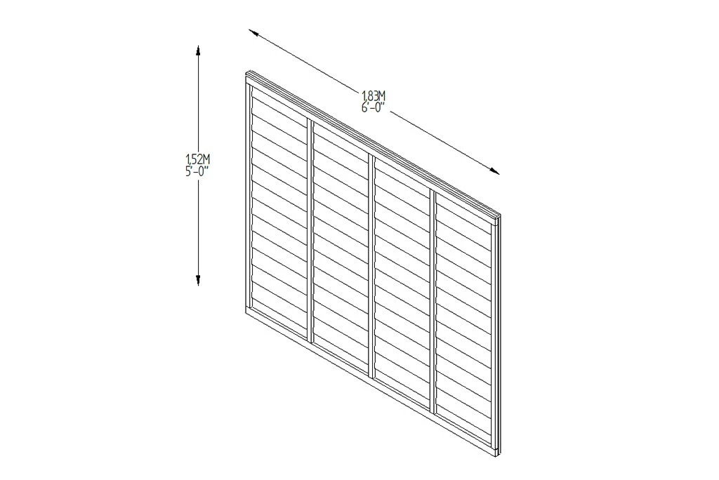 Forest - Pressure Treated Superlap Fence Panel Brown 6ft X 5ft (1.83m X 1.52m) - Alton Garden Centre 2 Forest - Pressure Treated Superlap Fence Panel Brown 6ft X 5ft (1.83m X 1.52m) - Alton Garden Centre - Image 2