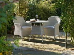 Bramblecrest - Tetbury 80cm Round Bistro Set - Nutmeg - Alton Garden Centre -Garden Strimmers Shop Tet B 2