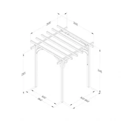 Forest - Ultima Pergola 2.4M With Canopy - Alton Garden Centre -Garden Strimmers Shop UPERG24C 8 1024x1024 1