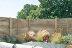 Forest - Pressure Treated Contemporary Double Slatted Fence Panel 1.8m X 1.5m - Alton Garden Centre -Garden Strimmers Shop VENHHM5 1 2 1024x684 1