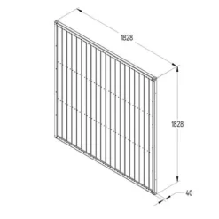 Forest - Pressure Treated Vertical Tongue And Groove Fence Panel 6ft (1.83m X 1.83m) - Alton Garden Centre -Garden Strimmers Shop VTGP6 5 1