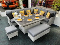 Norfolk Leisure - West Acre Large Corner Set With Height Adjustable Table - Alton Garden Centre