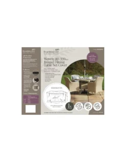 Bramblecrest - Rattan 100cm & 120cm Round Dining Table Set Cover - Alton Garden Centre