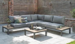 Kettler - Elba Standard Low Lounge Corner Set Grey - Alton Garden Centre