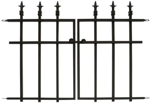 Panacea Classic Finial Fence Gate - Black - Alton Garden Centre 1 Panacea Classic Finial Fence Gate - Black - Alton Garden Centre
