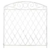 Panacea French Country Scroll Grid Link Fence - Distressed White - Alton Garden Centre