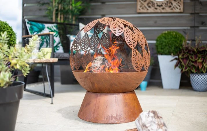 Leaves Globe Firepit - Alton Garden Centre 1 Leaves Globe Firepit - Alton Garden Centre