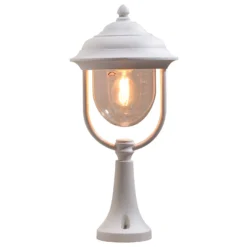 Konstsmide Parma 7224-250 Post Light - Matt White - Alton Garden Centre