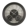 Outside In Exeter Wall Clock & Thermometer 15" - Black - Alton Garden Centre