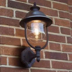 Konstsmide Parma 7239 Aluminium Garden Wall Light - Matt Black - Alton Garden Centre