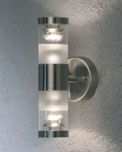Konstsmide Bolzano 7595 Garden Wall Light - Stainless Steel - Alton Garden Centre