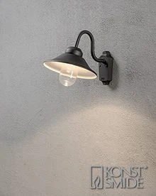 Konstsmide Vega 564-750Down Wall Light - Matt Black - Alton Garden Centre