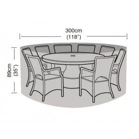 Garland 8 Seater Round Furniture Set Cover - Black (W1404) - Alton Garden Centre 1 Garland 8 Seater Round Furniture Set Cover - Black (W1404) - Alton Garden Centre