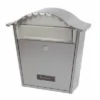 Sterling Classic Metal Post Box- Silver - Alton Garden Centre