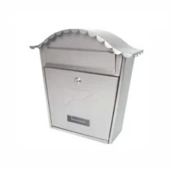 Sterling Classic Metal Post Box- Stainless Steel - Alton Garden Centre