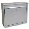 Sterling Elegance Metal Post Box- Silver - Alton Garden Centre