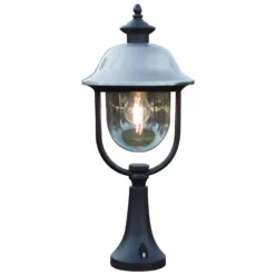 Konstsmide Parma 7241 Aluminium Garden Post Light - Matt Black - Alton Garden Centre